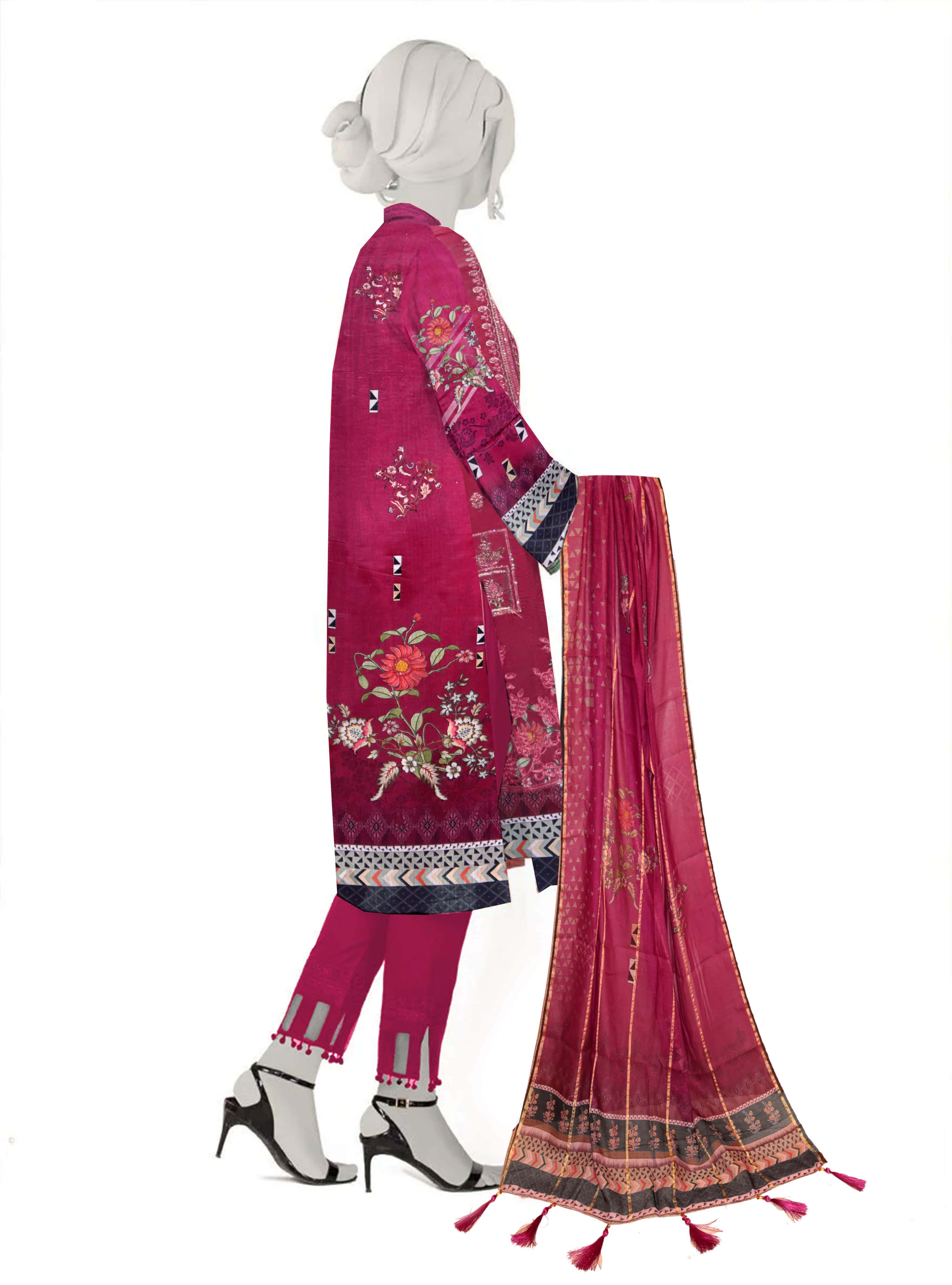 Embroidered Lawn Suit 3 Piece