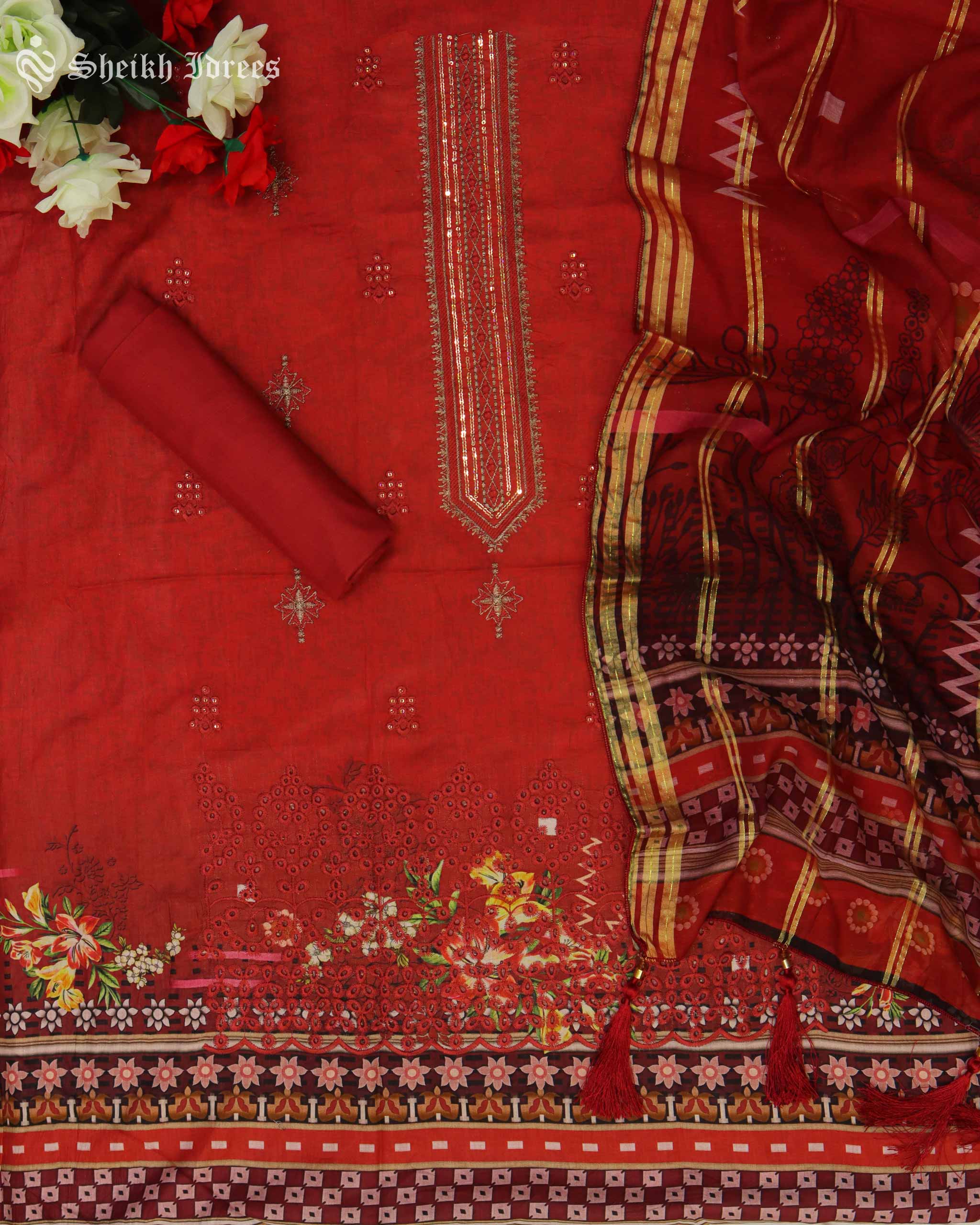 Embroidered Lawn Suit 3 Piece