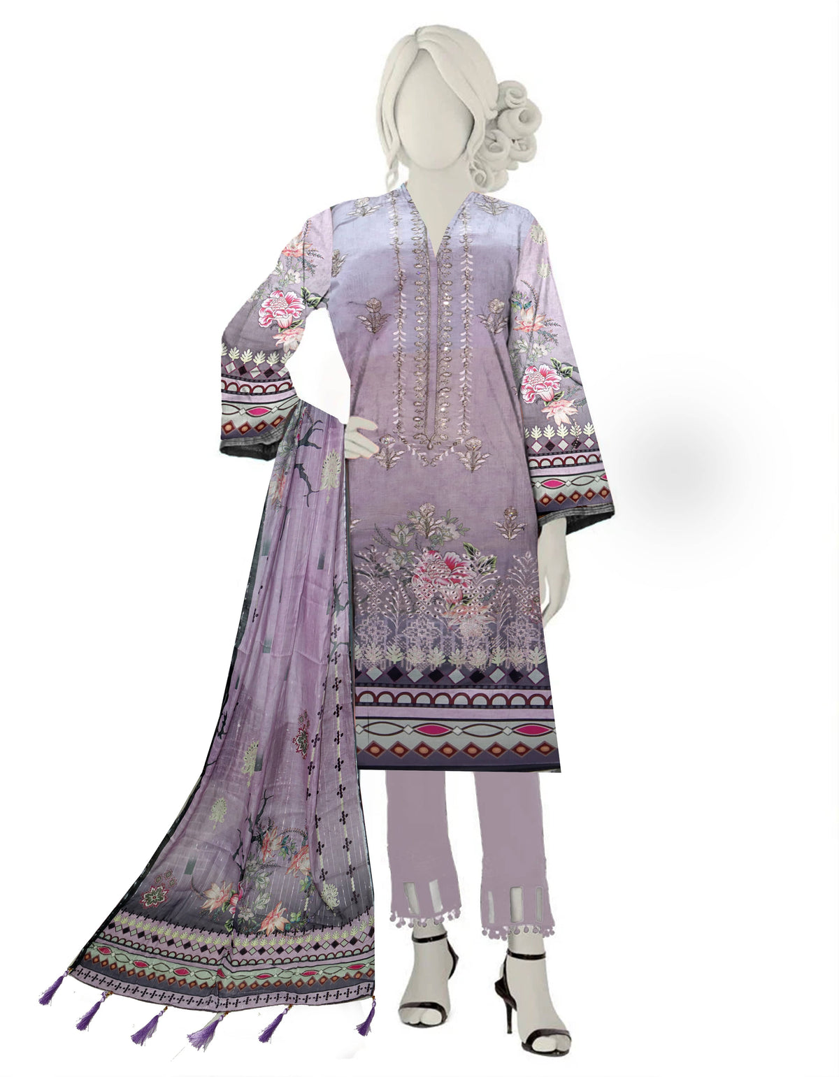 Embroidered Lawn Suit 3 Piece