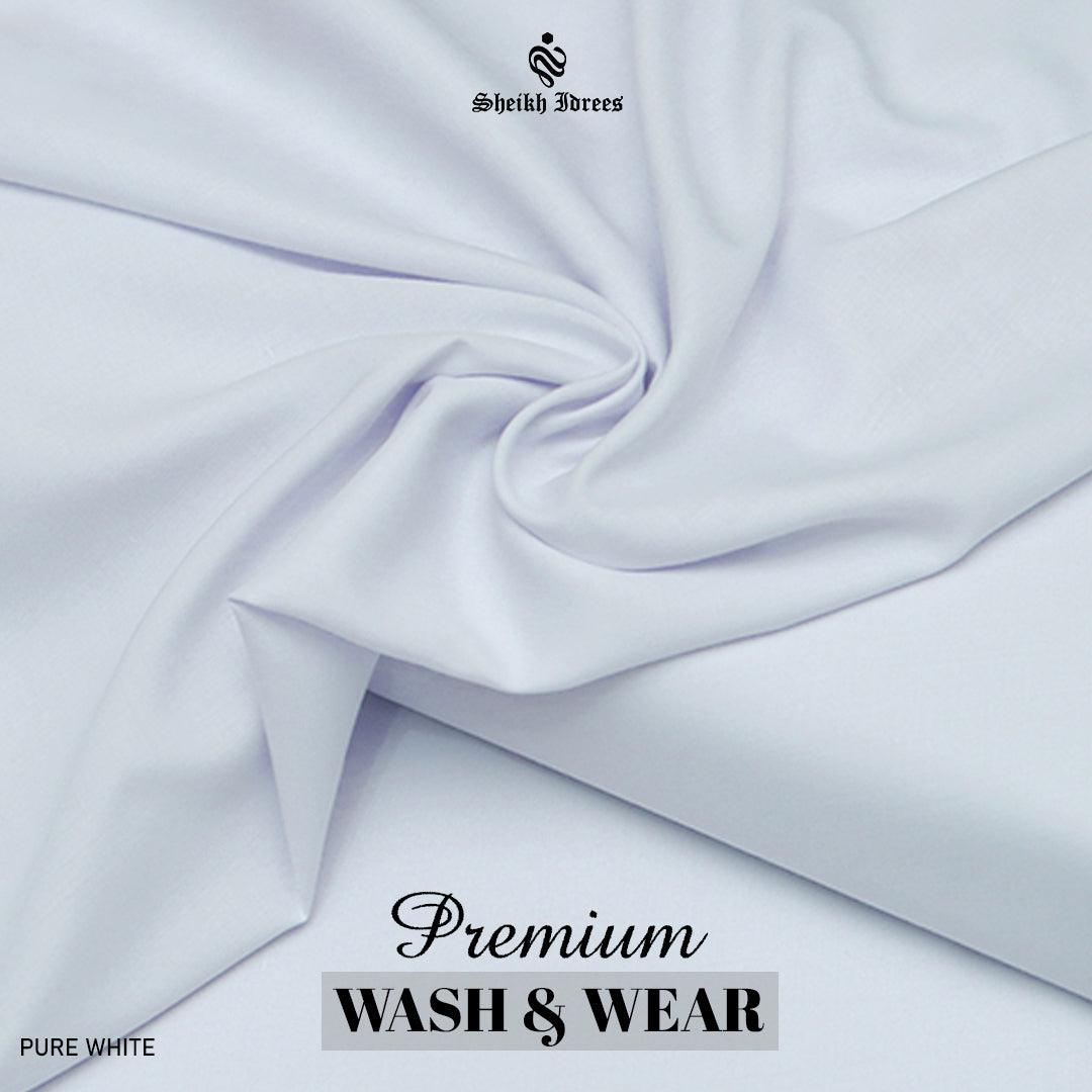 Premium Wash & Wear Pure White Suit