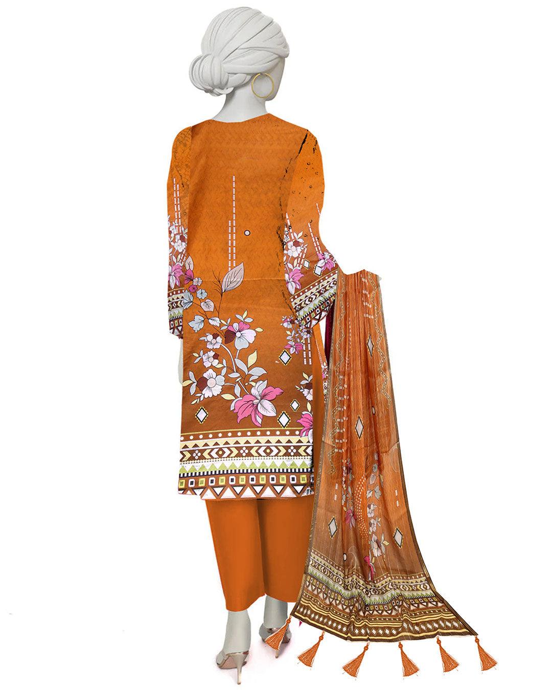 Embroidered Lawn Suit 3 Piece