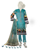 Embroidered Lawn Suit 3 Piece