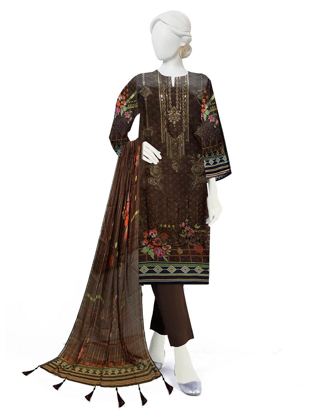 Embroidered Lawn Suit 3 Piece